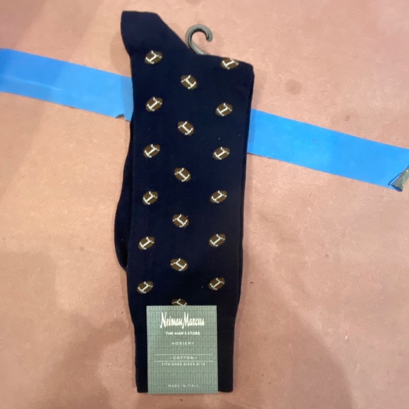 Neiman Marcus Football Motif High Socks - Picture 3 of 5